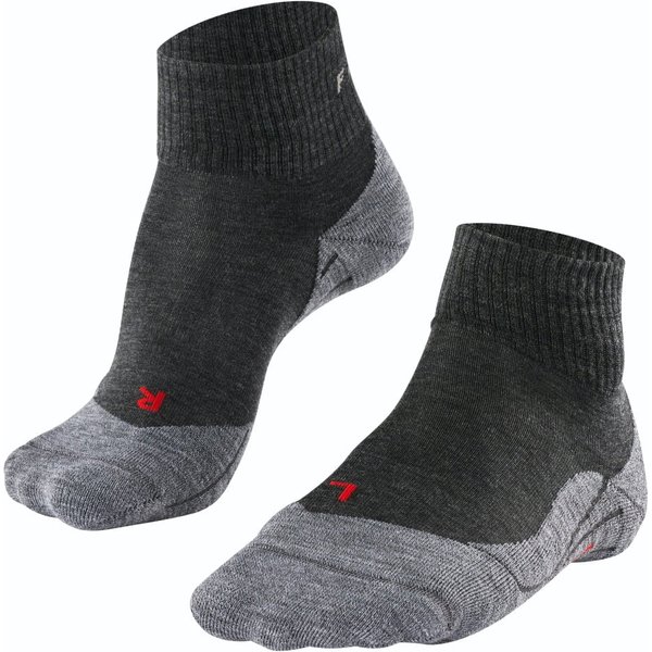 TK5 kurze Damen Wandersocken – Asphalt Melange – 39-40