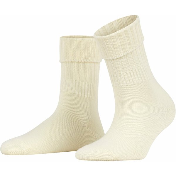 Damen Socken Strick mit Ripp – Offwhite – 35-38