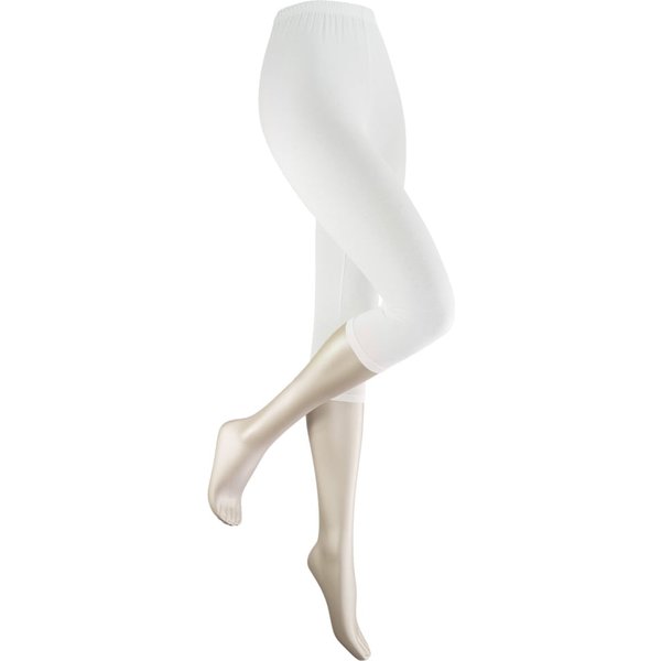 Baumwoll Capri Leggings – Weiß – L-XL
