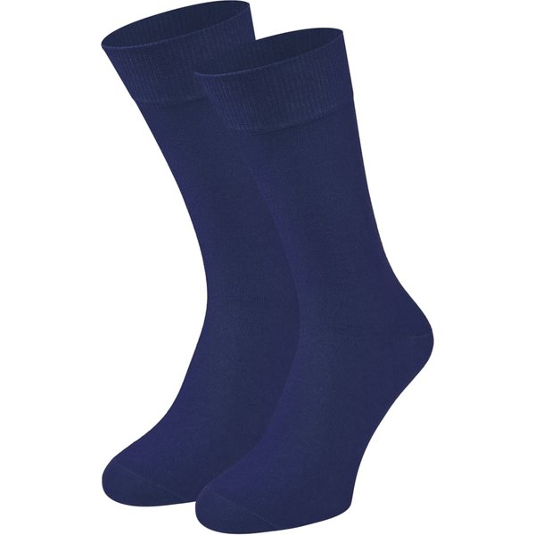 Klassische Herrensocken aus Baumwolle 2er-Pack – Royal Blau – 47-50