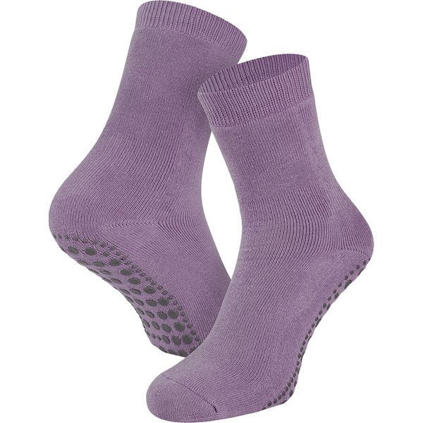 Rutschfeste Kindersocken aus Baumwolle – Helllila – 31-34