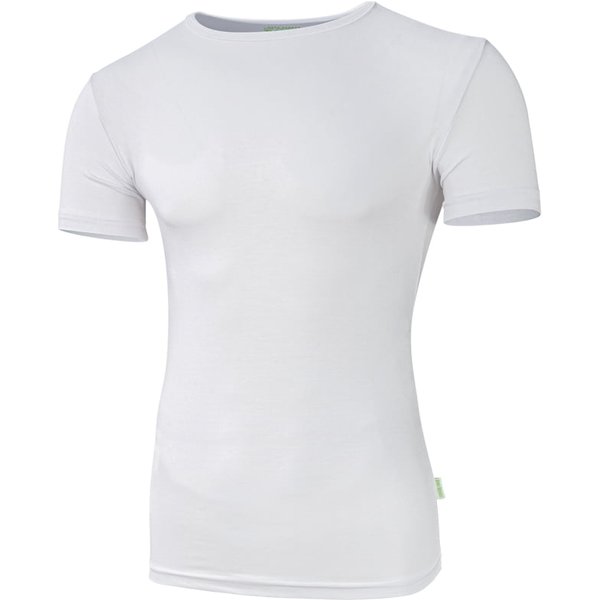 Bamboo T-Shirt mit Rundhalsausschnitt – Weiß – XL