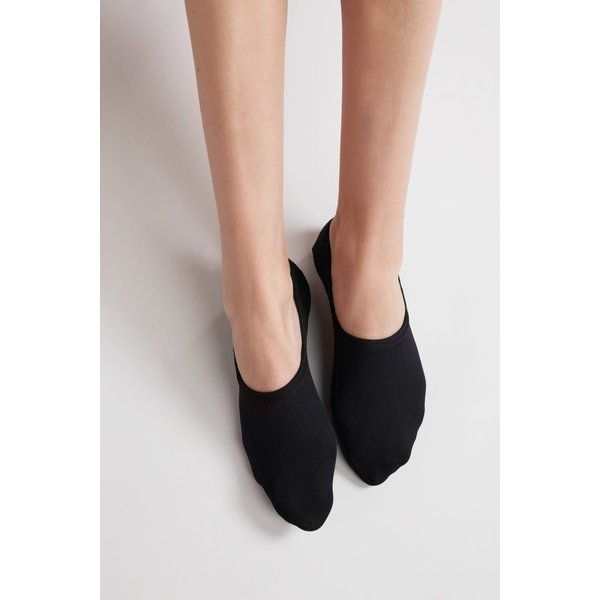 Sneakersocken aus biologischer Baumwolle 2er-Pack – Schwarz – 39-41