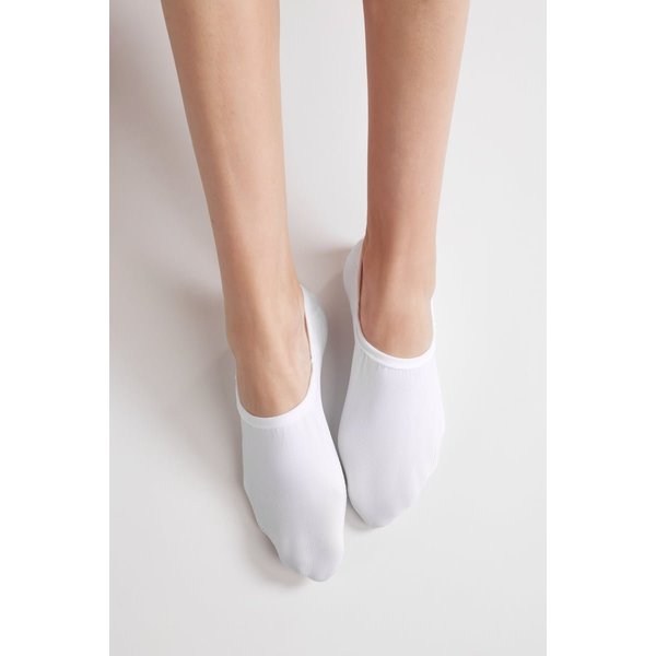 Sneakersocken aus Bio-Baumwolle 2er Pack – Weiß – 35-38