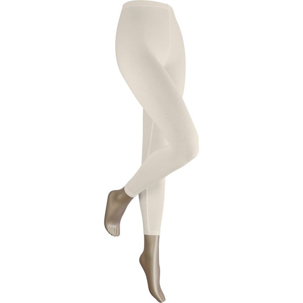 Lange Damenleggings aus Baumwolle – Ecru – L-XL