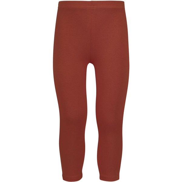 Lange Kinderleggings aus Baumwolle – Mittelbraun – 116-122