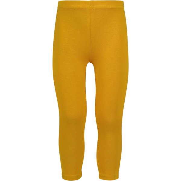 Lange Kinderleggings aus Baumwolle – Ocre – 116-122