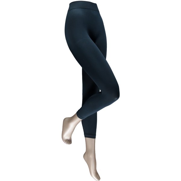 200 Denier nahtlose Leggings aus Mikrofaser – Marine – S-M