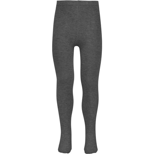 Kinderstrumpfhose aus Baumwolle – Dunkelgrau meliert – 110-116