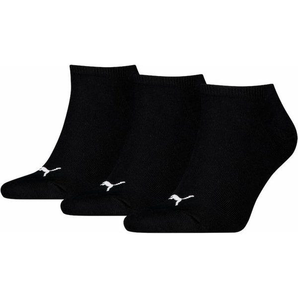 Unisex Sneaker schlicht 3er-Pack – Schwarz – 35-38