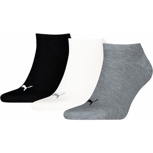 Unisex Sneaker schlicht 3er-Pack – Grau Weiß Schwarz – 35-38
