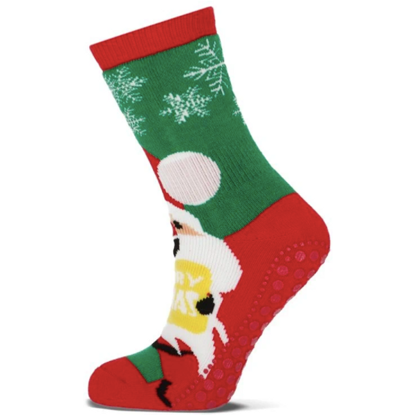 Santa Claus Weihnachtsstrümpfe mit Frottee und Anti-Rutsch Größe 35-38