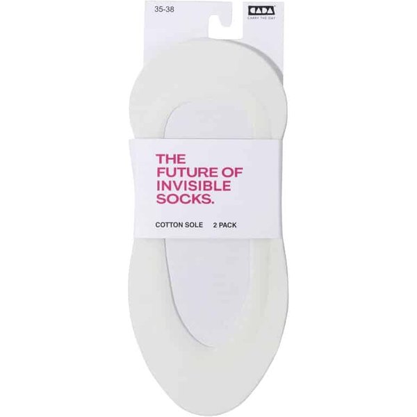 Unsichtbare Socken 2-Paar – Weiß – 39-42