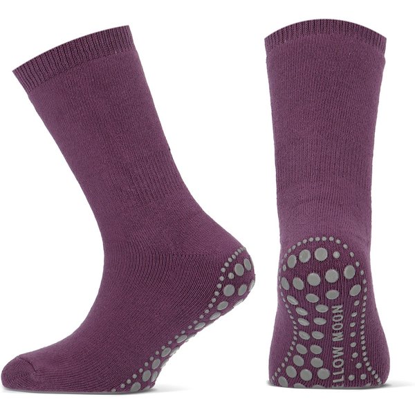 Baumwollkindersocken mit Antirutsch – Mauve – 19-22