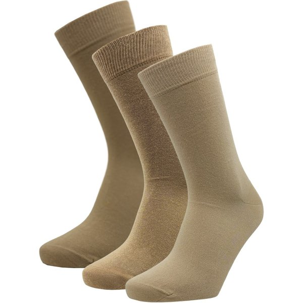 Damen Basics halblange Socken aus Baumwolle - Beige - 36-42 - 3 Paar