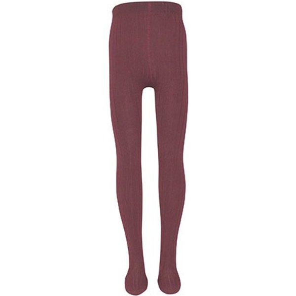 Ripp-Kinderstrumpfhose aus Baumwolle - Rhododendron - 152-164