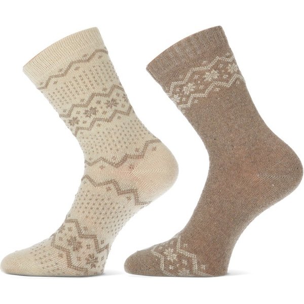 Damen Wollmix Socken - Off White Taupe
