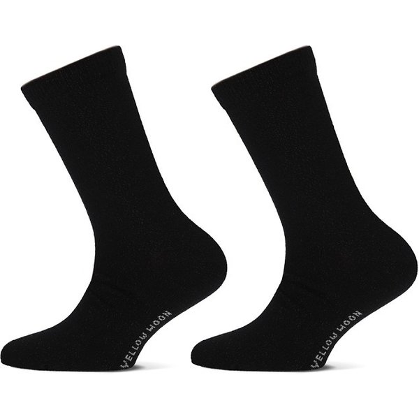 Mädchen Socken Glitzer 2-Paar - Schwarz - 39-42