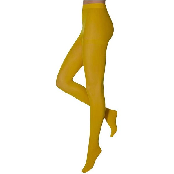Gekleurde 60 denier party panty – Yellow – XXL