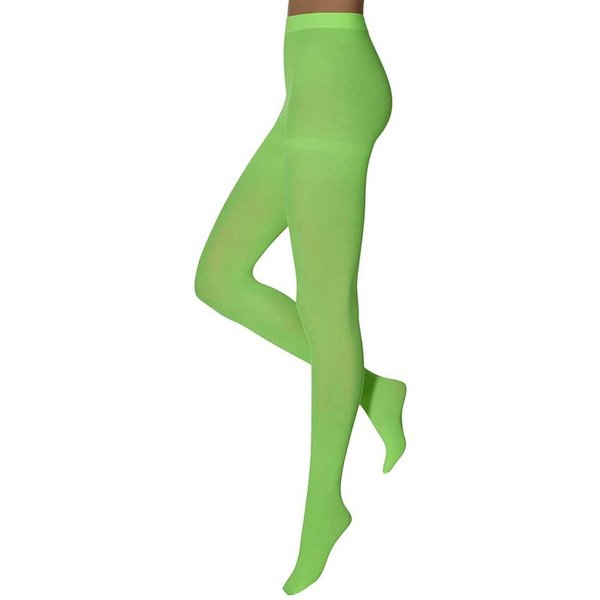 Gekleurde 60 denier party panty – Fluor green – XXL