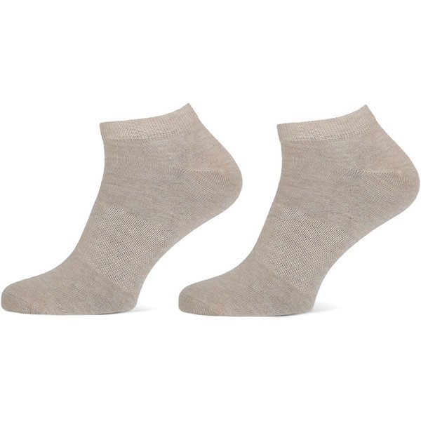 Unisex bamboe sneakersokken - Beige - 43-46 - 2 paar