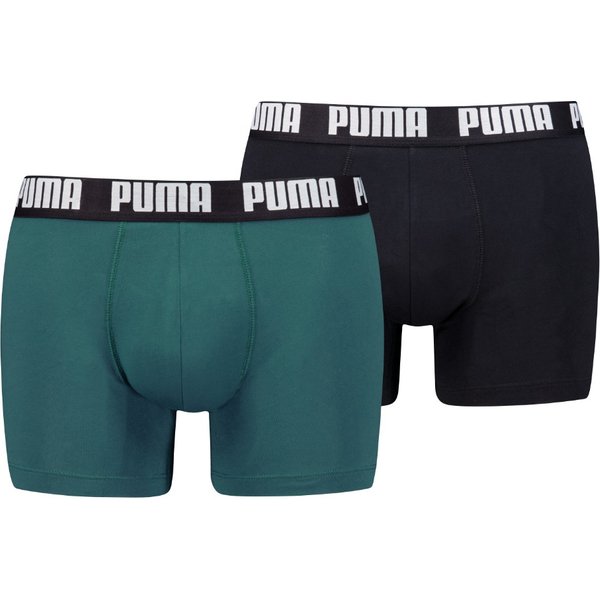 Heren effen boxershorts van biologisch geteelde katoen - Emerald Ice - Black - XL - 2 paar