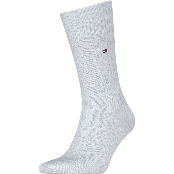 Herensokken cable - Light Grey Melange - 43-46