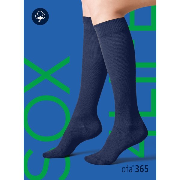 Unisex steunkousen van katoen - Marine - 42-44