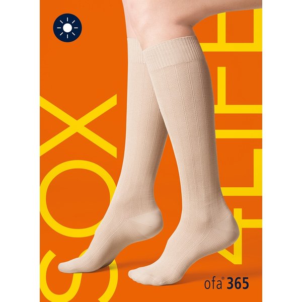 Unisex steunkousen met microvezel - Beige - 45-47