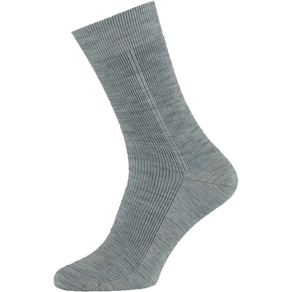 Herensokken van 42% wol – Medium grey melange – 48-50