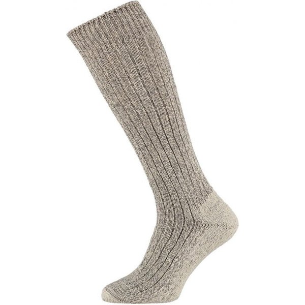 Noorse wollen werk kniekousen met vilt zool – Grey – 45-47