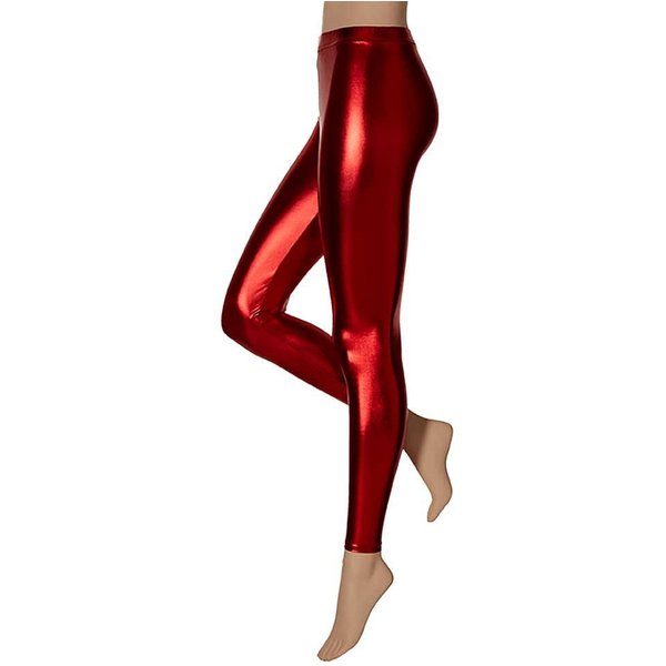 Latex dames legging – Red – L-XL