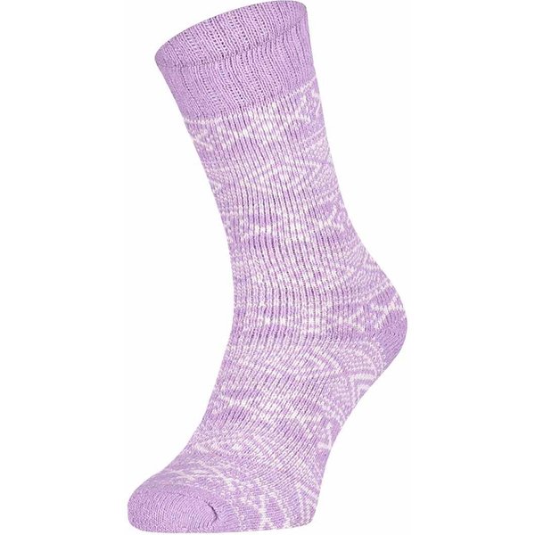 Dikke wollen sokken met noors patroon – Lilac – 35-38
