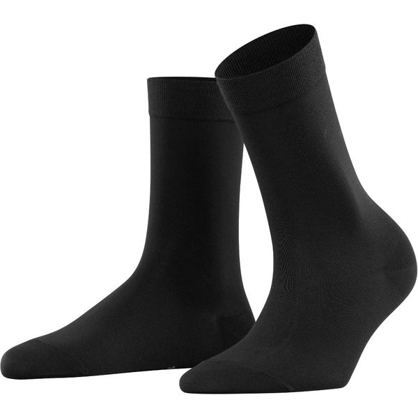 FALKE Cotton Touch Dames Sokken – Black – 35-38