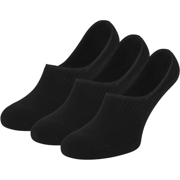 Invisible footies met badstof zool – Black – 36-42