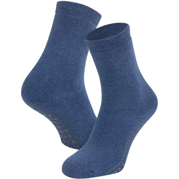 Antislip sokken van katoen – Dark jeans melange – 35-38
