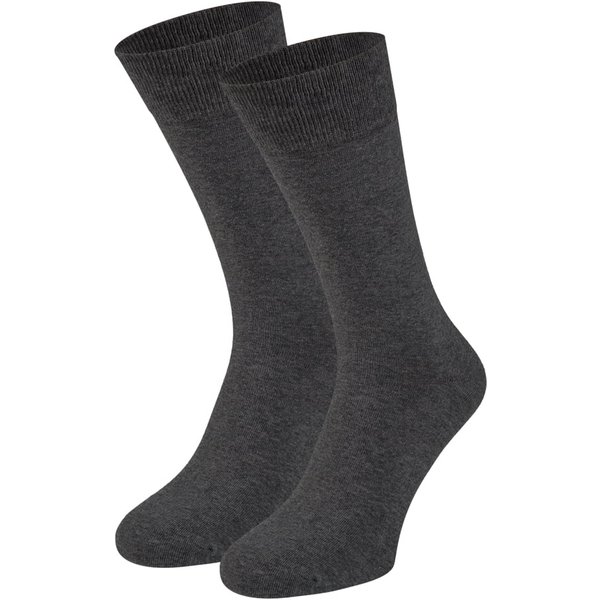 Klassieke herensokken van katoen 2-pack – Antracite – 47-50