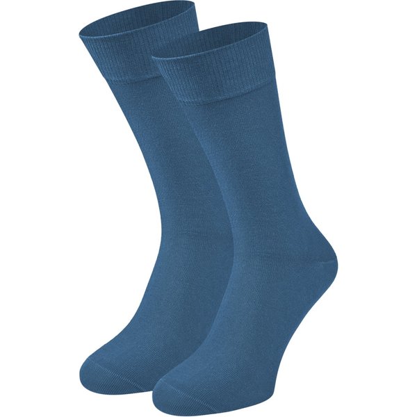 Klassieke herensokken van katoen 2-pack – Petrol – 39-42