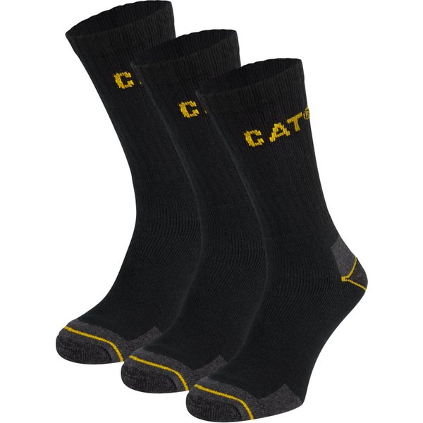 Katoenen werksokken 3-paar – Black – 41-45