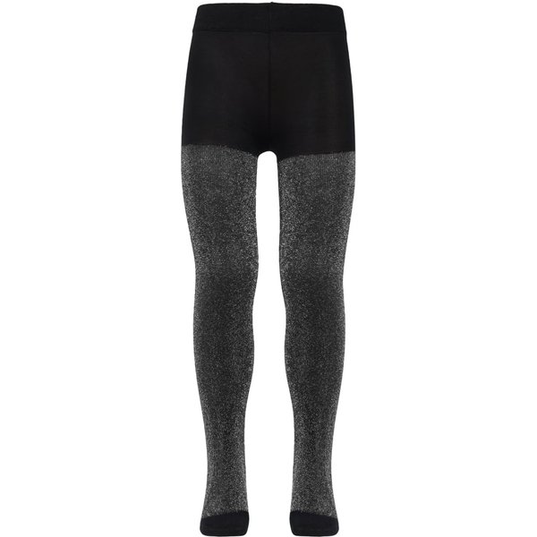 Glitter panty 40 denier kids – Black silver – 170-176