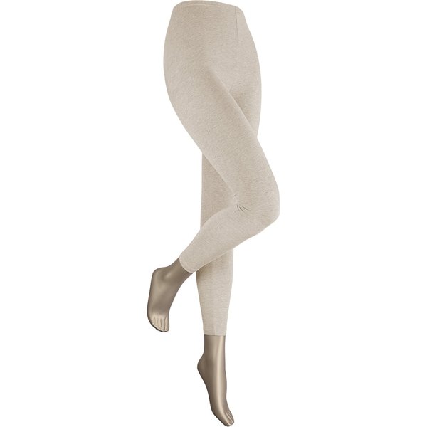 Lange dames legging van katoen – Beige melange – S-M