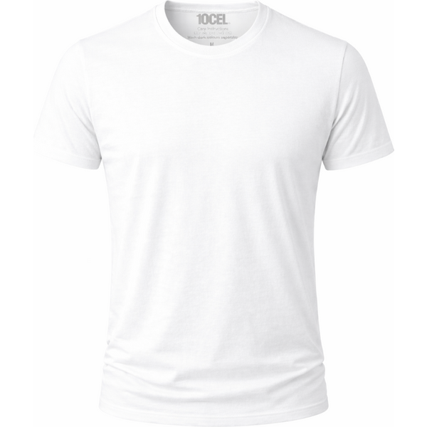 Heren t-shirt ronde hals van Tencel - White - L