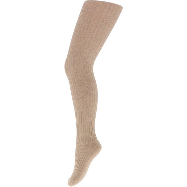 Meisjes katoenen maillot met rib - Beige - 110-116