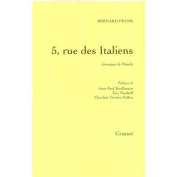 5, rue des Italiens : Chroniques du Monde