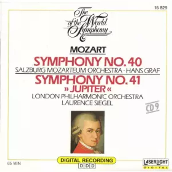 The World Of The Symphony Vol. 9: Symphonies 40 & 41 - Wolfgang Amadeus Mozart, Das Mozarteum Orchester Salzburg, London Philharmonic Orchestra (2), Hans Graf, Laurence Siegel