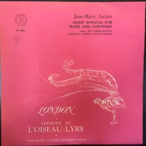 Eight Sonatas For Flute And Continuo - Record 2 - Robert Veyron-Lacroix, Jean-Marie Leclair, Jean-Pierre Rampal