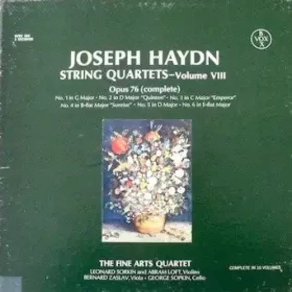 String Quartets Volume VIII - Joseph Haydn, The Fine Arts Quartet