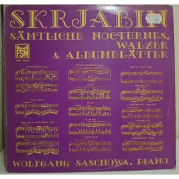Sämtliche Nocturnes, Walzer & Albumblätter - Alexander Scriabine, Wolfgang Saschowa