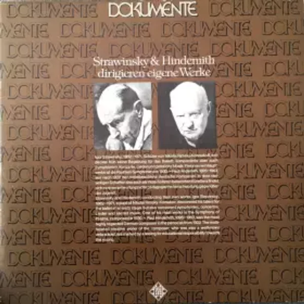 Stravinsky & Hindemith Dirigieren Eigene Werke - Igor Stravinsky, Paul Hindemith