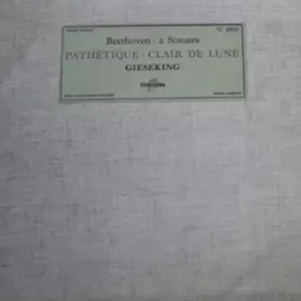 2 Sonates . Pathétique . Clair De Lune - Ludwig van Beethoven, Walter Gieseking